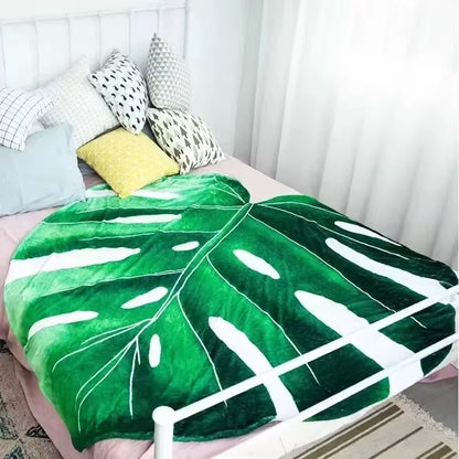 Giant Leaf Blanket – Super Soft Plant-Themed Throw for Bed, Sofa, or Home Decor, Warm and Cozy Christmas Gift