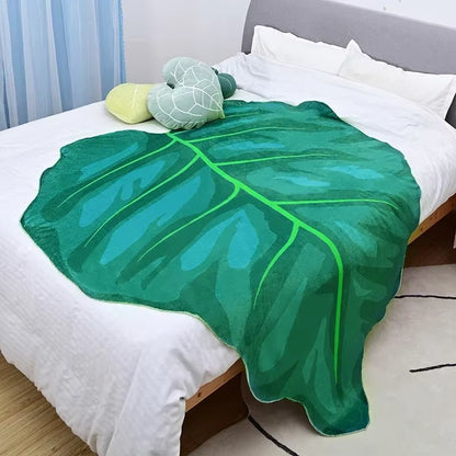 Giant Leaf Blanket – Super Soft Plant-Themed Throw for Bed, Sofa, or Home Decor, Warm and Cozy Christmas Gift