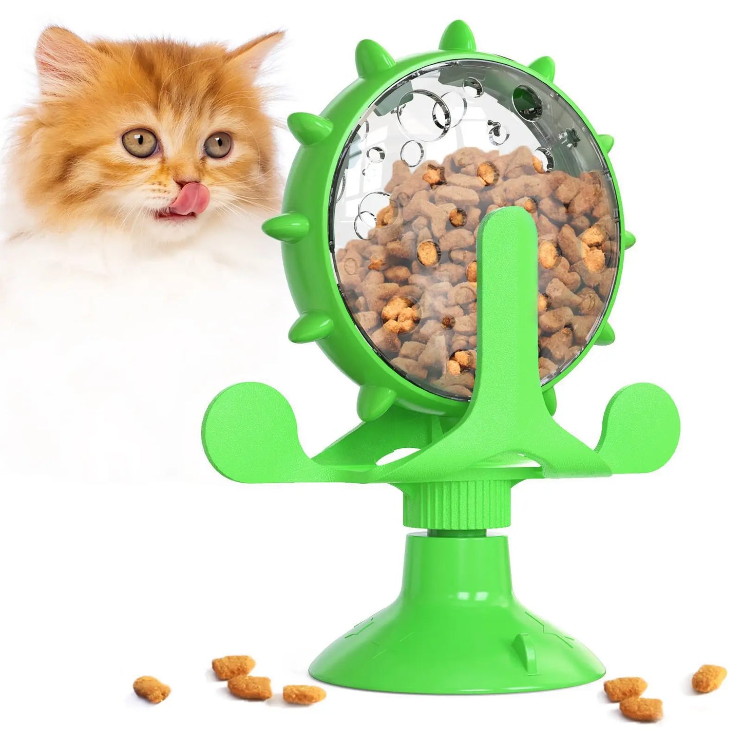 Interactive Pet Feeding Wheel – Slow Feeder Toy for Dogs & Cats, 360° Rotating Food Dispenser, Fun Anxiety Relief and Training Tool