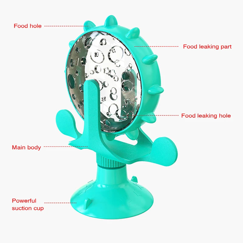 Interactive Pet Feeding Wheel – Slow Feeder Toy for Dogs & Cats, 360° Rotating Food Dispenser, Fun Anxiety Relief and Training Tool