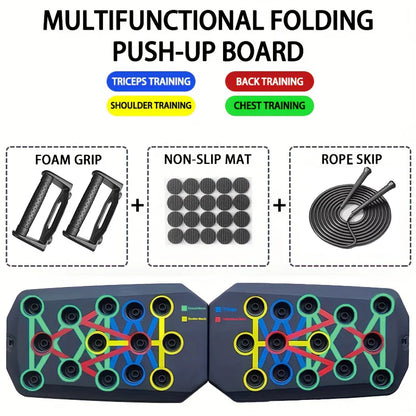 Multifunctional Push-Up Board Set – Foldable Portable Push-Up Bar for Chest, Abs, Arms & Back Workouts