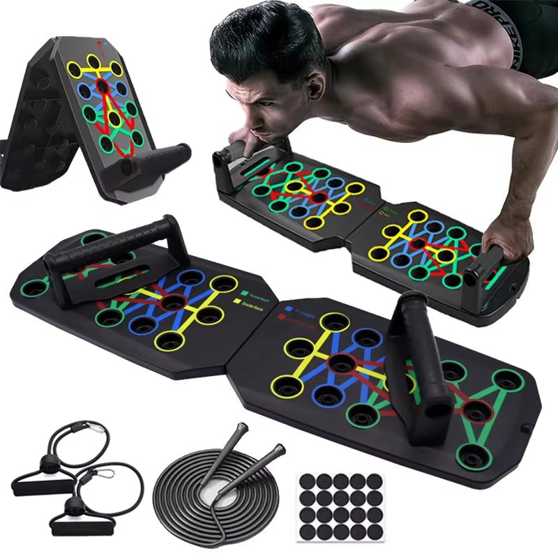 Multifunctional Push-Up Board Set – Foldable Portable Push-Up Bar for Chest, Abs, Arms & Back Workouts