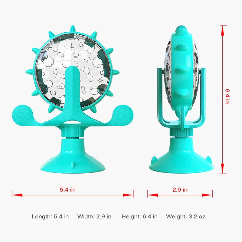 Interactive Pet Feeding Wheel – Slow Feeder Toy for Dogs & Cats, 360° Rotating Food Dispenser, Fun Anxiety Relief and Training Tool