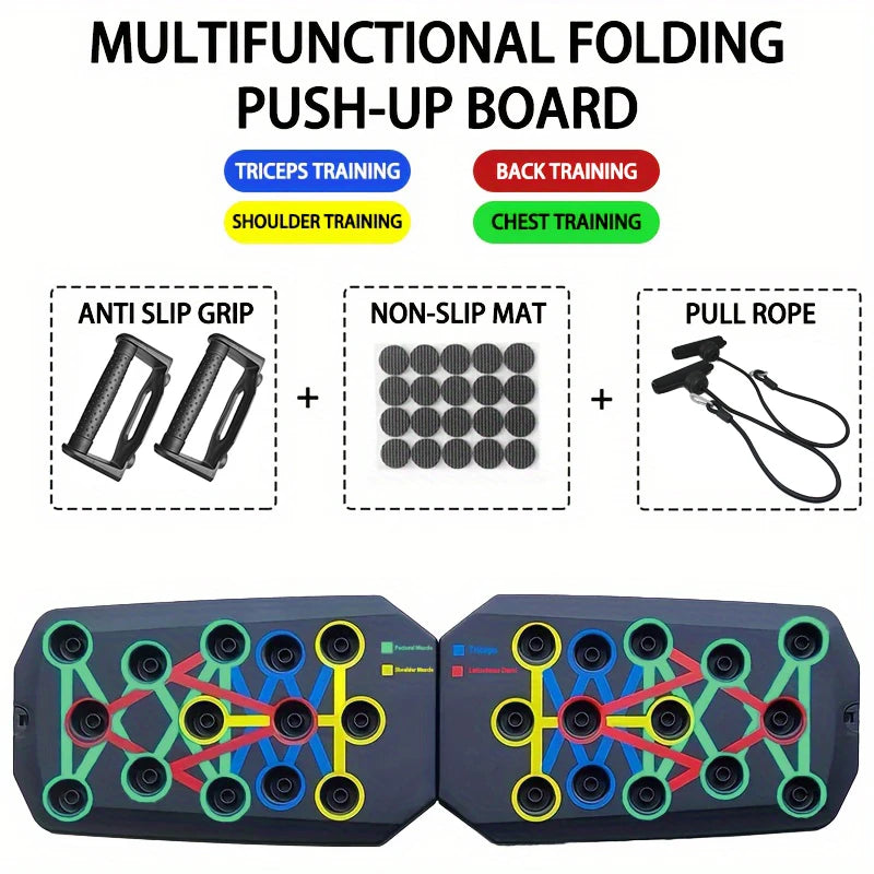 Multifunctional Push-Up Board Set – Foldable Portable Push-Up Bar for Chest, Abs, Arms & Back Workouts