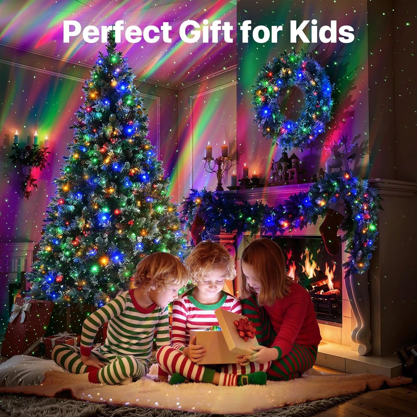 Star Projector, Galaxy Projector for Bedroom, LED Night Light Aurora Projector with Bluetooth Speaker, White Noise, Timer, and Remote