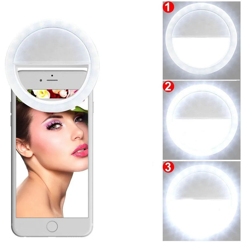 LED Selfie Ring Light – Adjustable Phone Photography Lighting for iPhone, Videos, and Photos