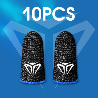 10Pcs Sweatproof Anti-Slip Gaming Finger Sleeves for PUBG, Mobile Games – Breathable Touchscreen Gloves