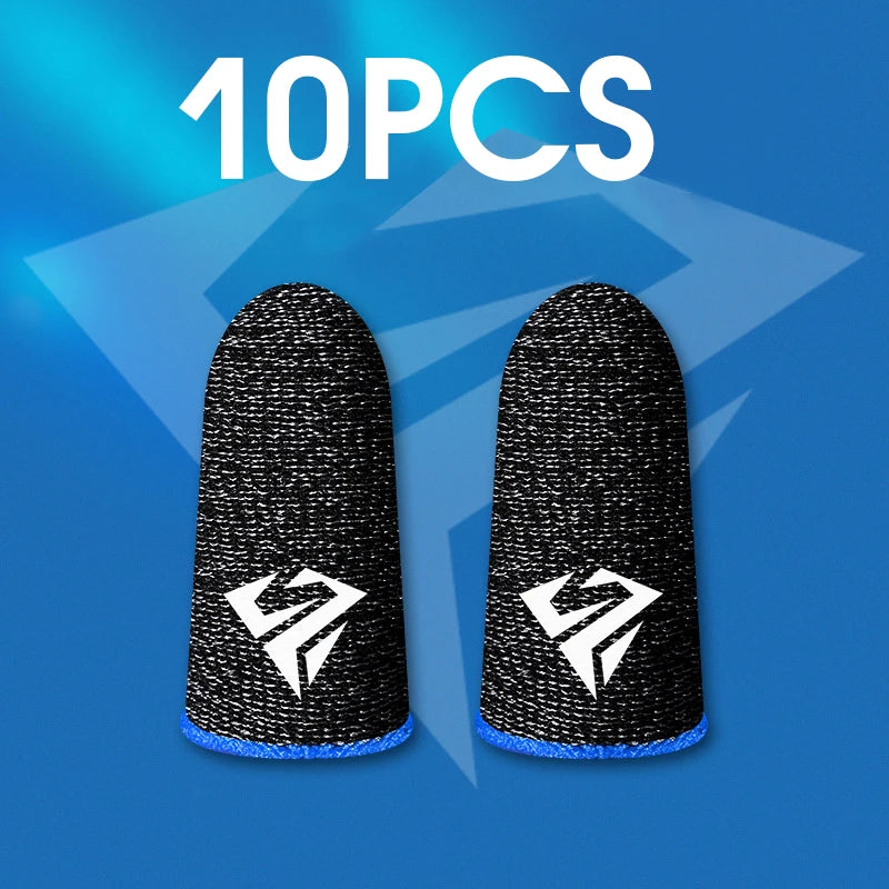 10Pcs Sweatproof Anti-Slip Gaming Finger Sleeves for PUBG, Mobile Games – Breathable Touchscreen Gloves