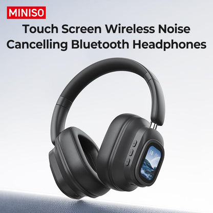 MINISO G90 Wireless ANC Headphones – Foldable Gaming Headset with Touch Display, HIFI Stereo, and Noise Cancellation for Phones, Computers, MP3