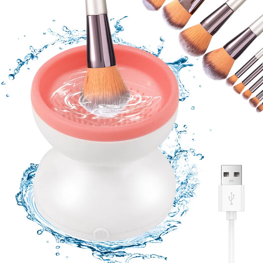 Portable USB Makeup Brush Cleaner – Automatic Silicone Electric Brush Washer and Dryer for Cosmetic Tools