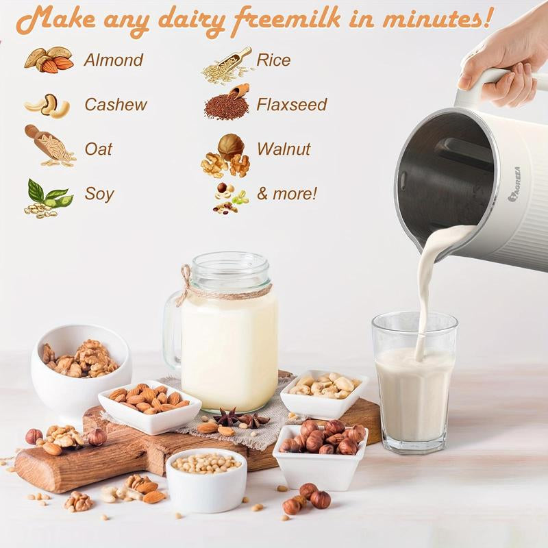 IAGREEA Automatic Nut Milk Maker – 1000ML Multifunctional Juicer for Coffee, Grains, and Juice, Easy Plug-and-Play Kitchen Appliance