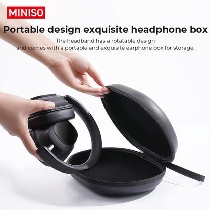 MINISO G90 Wireless ANC Headphones – Foldable Gaming Headset with Touch Display, HIFI Stereo, and Noise Cancellation for Phones, Computers, MP3